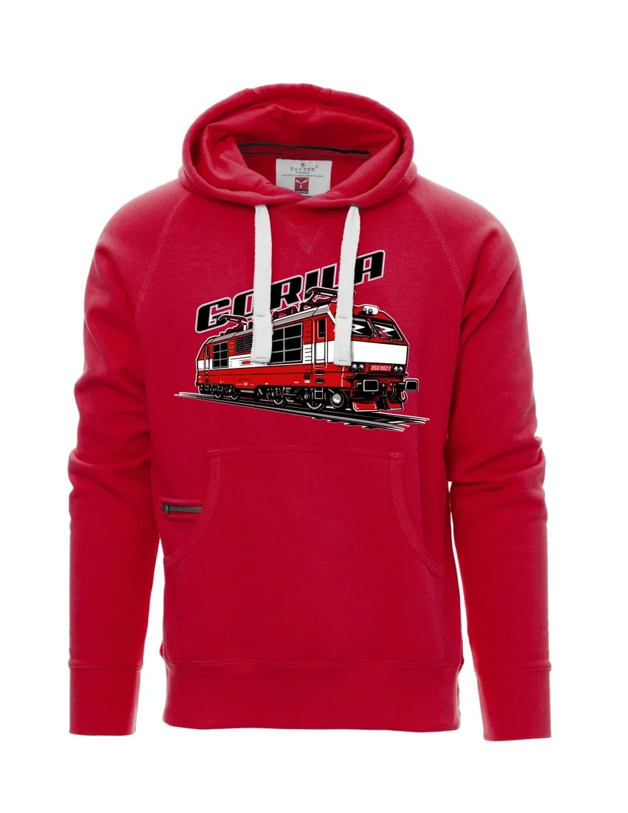 Męska bluza czerwona Lokomotywa 350 „Gorila“