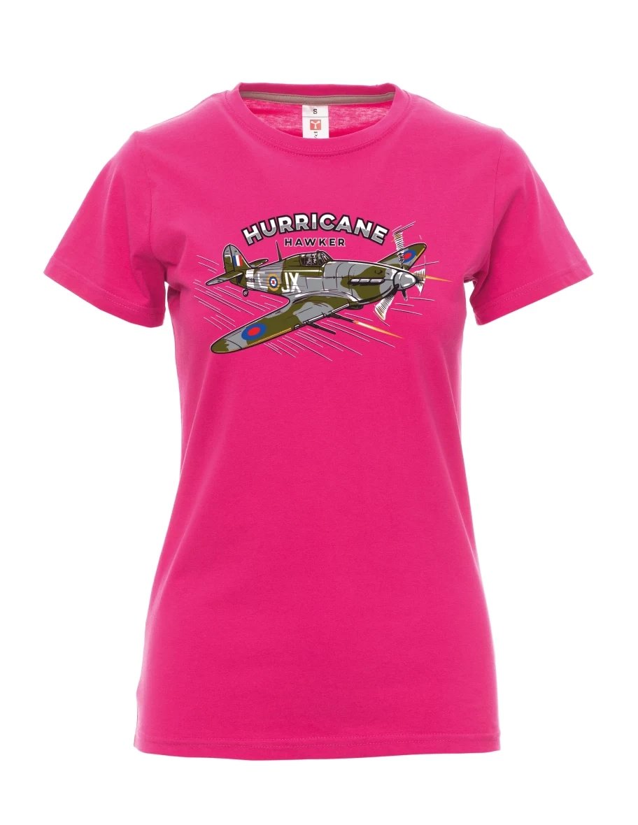 Damski t-shirt różowy Samolot Hurricane Hawker