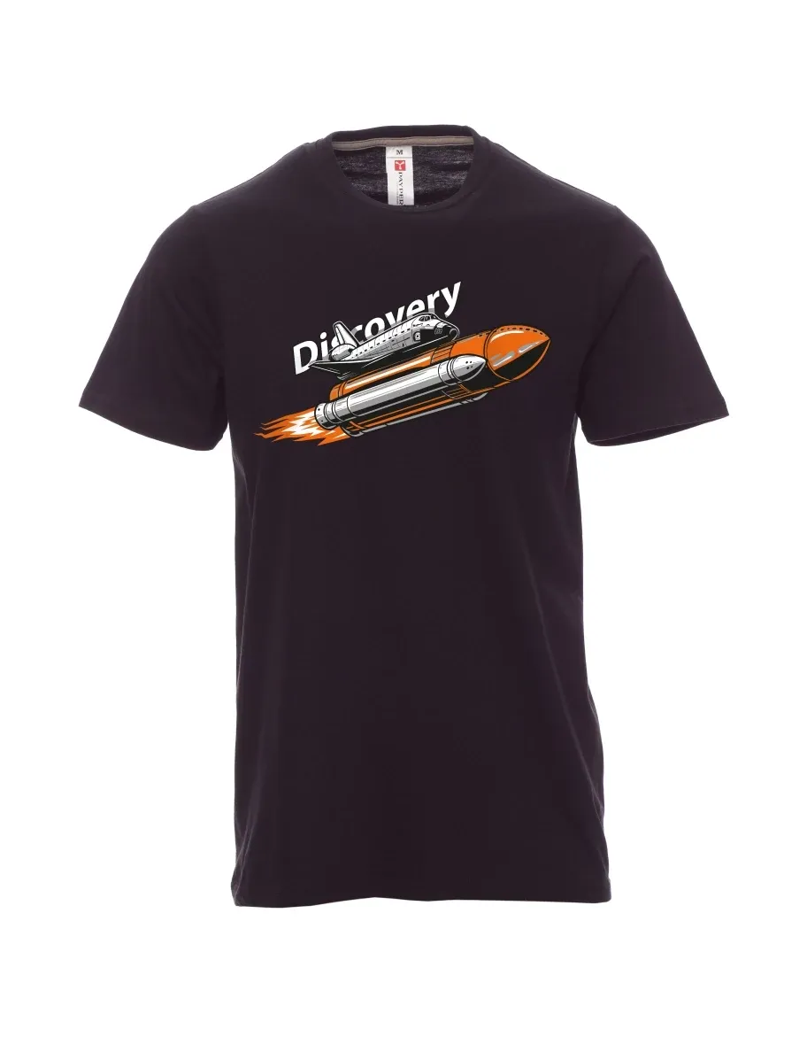 Męski t-shirt czarny Wahadłowiec Discovery