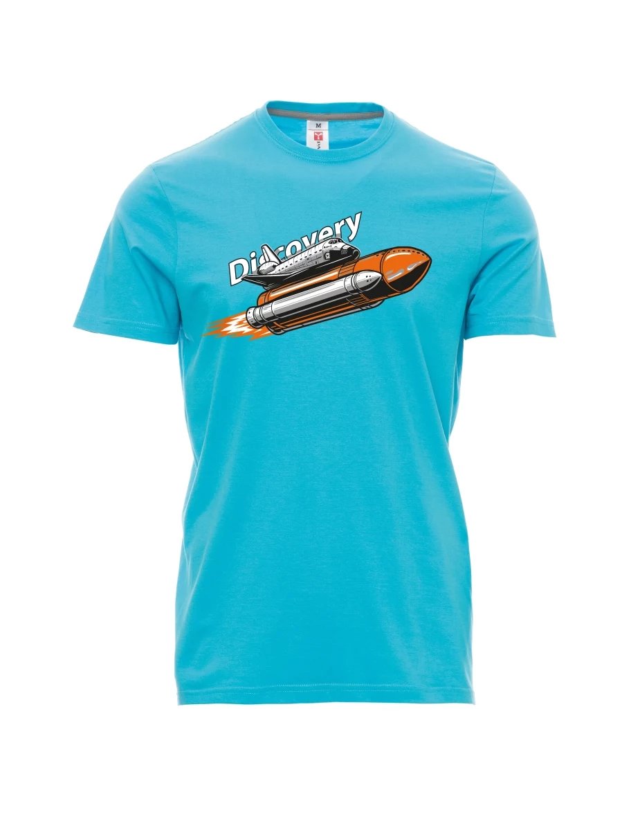 Męski t-shirt turkusowy Wahadłowiec Discovery