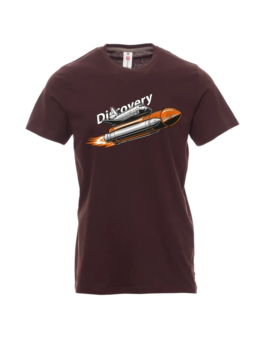 Męski t-shirt ciemny brąz Wahadłowiec Discovery