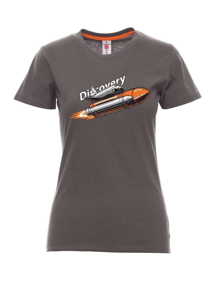Damski t-shirt antracytowy Wahadłowiec Discovery