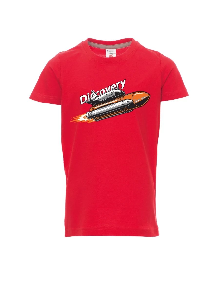 Dziecięcy t-shirt czerwony Wahadłowiec Discovery