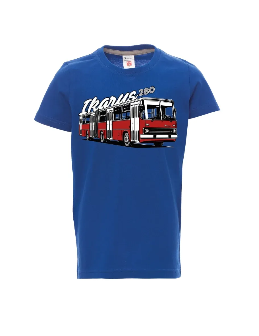 Dziecięcy t-shirt niebieski Autobus Ikarus 280