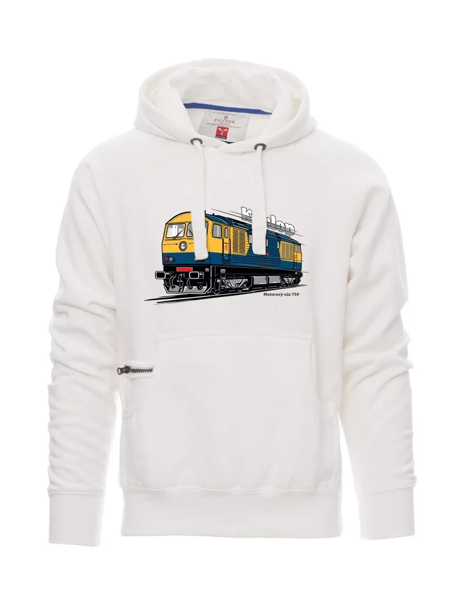 Męska bluza biała Wagon silnikowy 759 „Kyklop“
