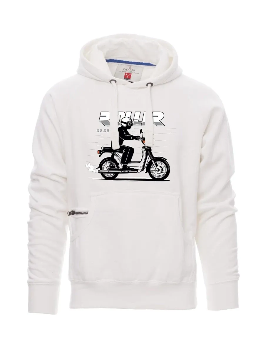 Męska bluza biała Skuter SR 50/1 Roller