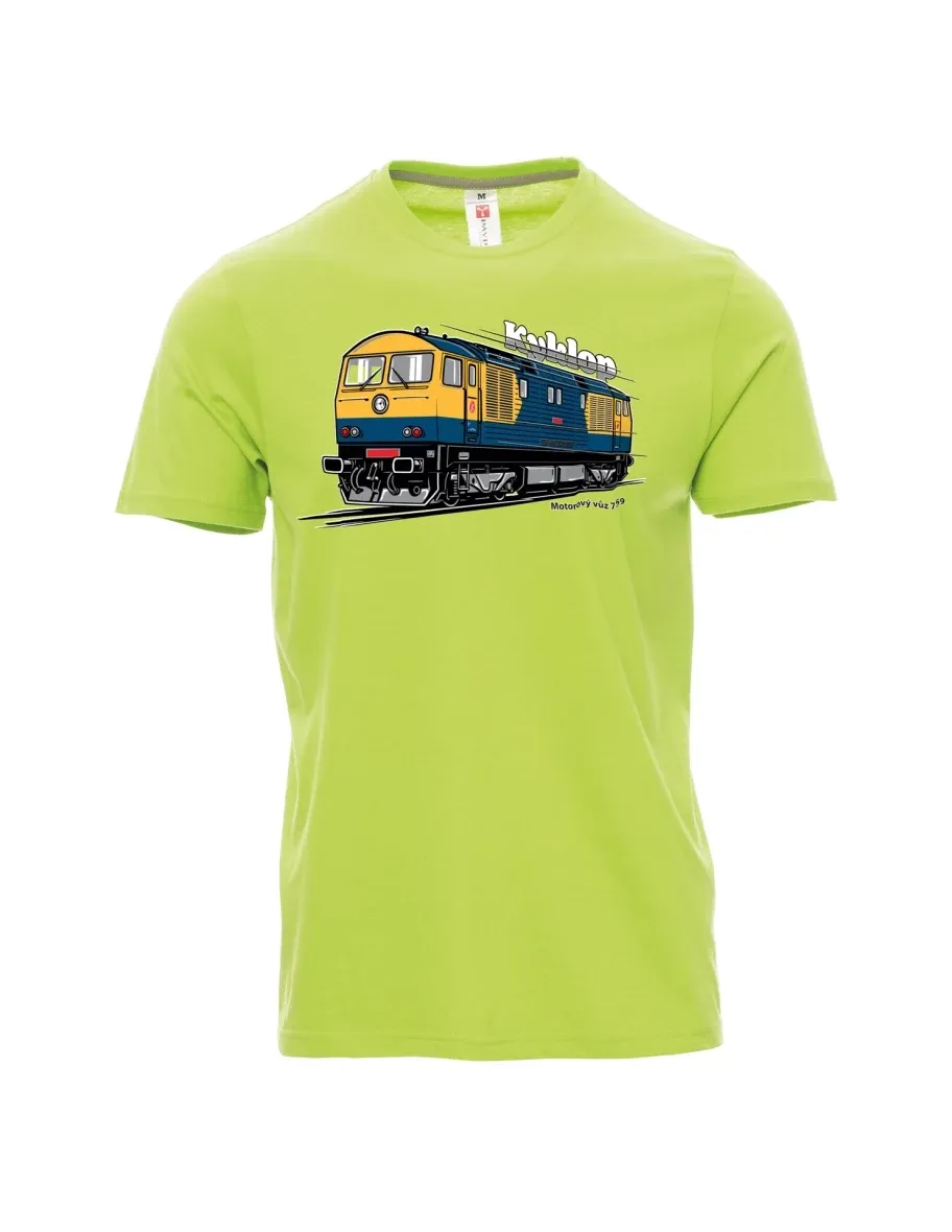 Męski t-shirt jasno zielony Wagon silnikowy 759 „Kyklop“
