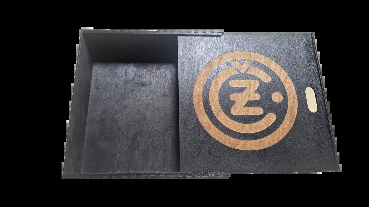 Pudełko prezentowe na drewniany zegar Logo ČZ 20 cm czarne