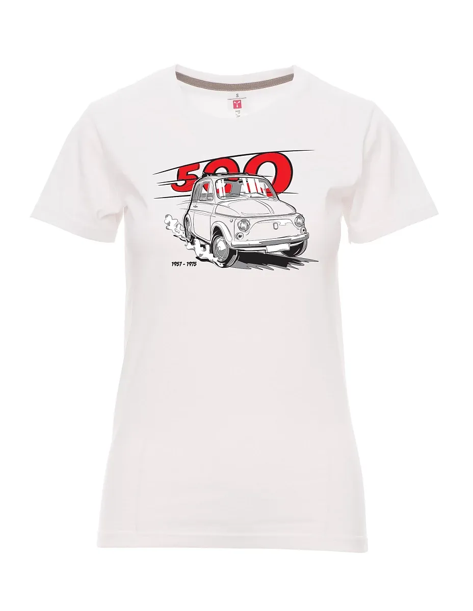 Damski t-shirt biały Włoski weteran F 500