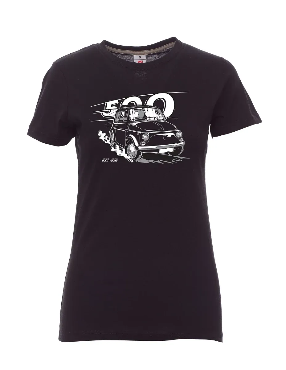 Damski t-shirt czarny Włoski weteran F 500