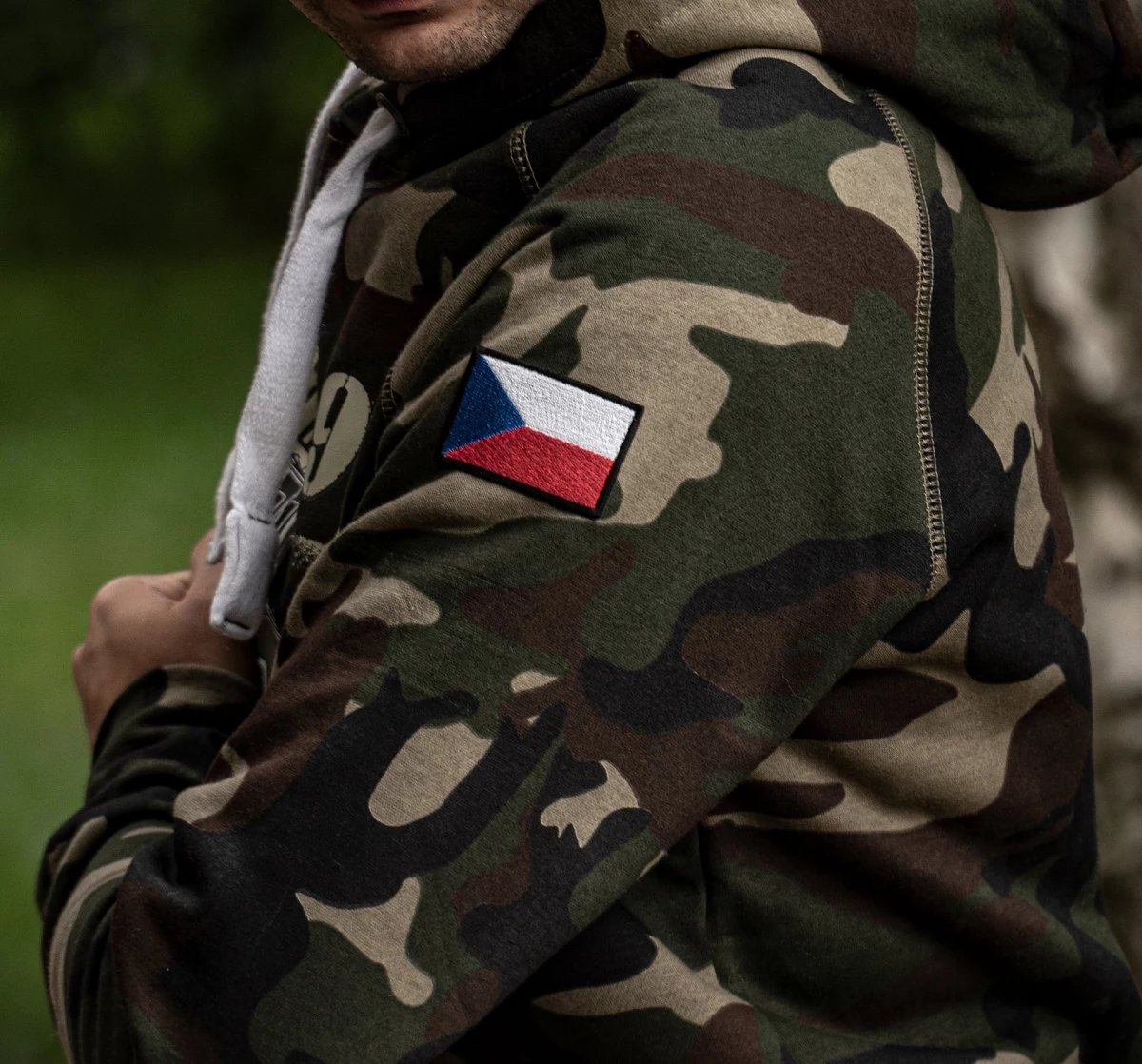Męska bluza kamuflaż niebieski  UAZ 469 Czeska flaga