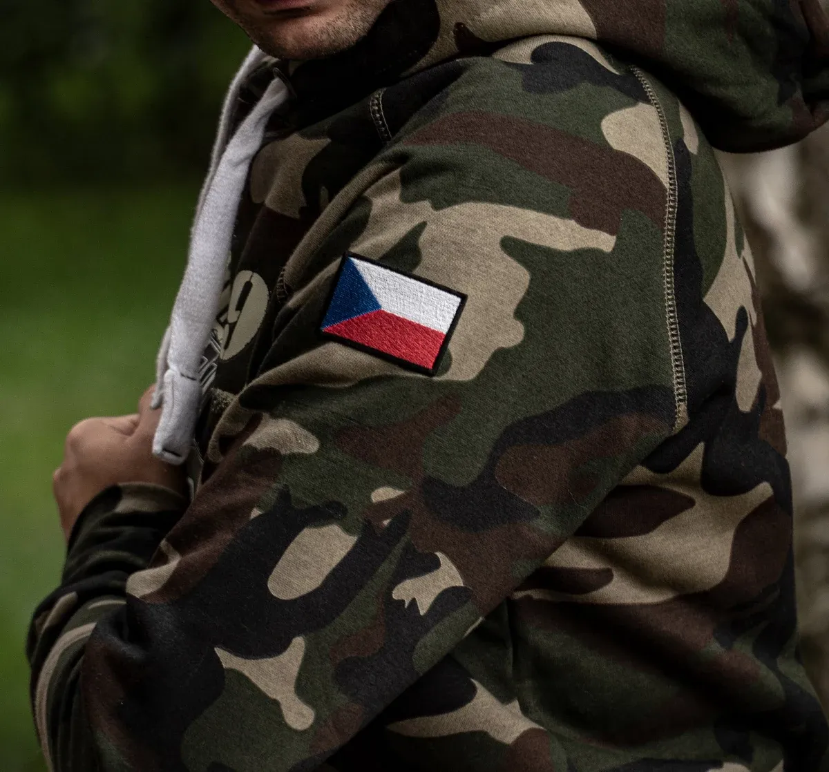 Męska bluza szara  UAZ 469 Czeska flaga