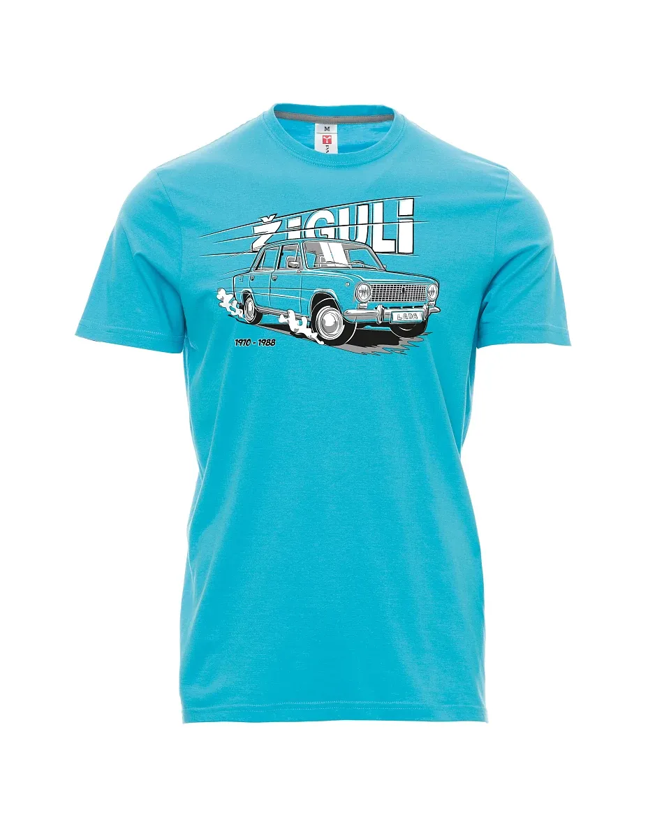 Męski t-shirt turkusowy Lada-Žiguli
