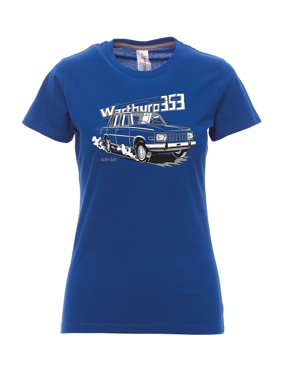 Damski t-shirt królewski niebieski Wartburg 353