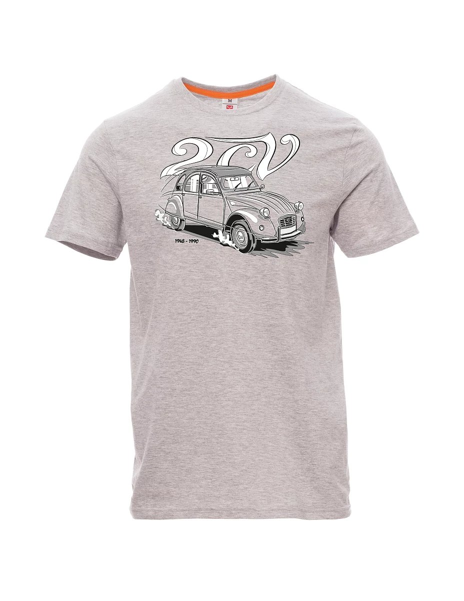 Męski t-shirt szary melanż 2CV