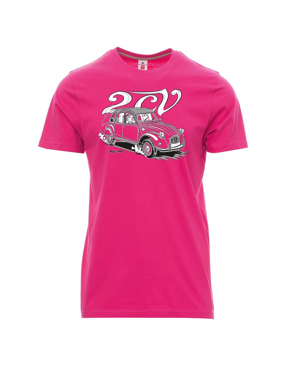 Męski t-shirt różowy 2CV