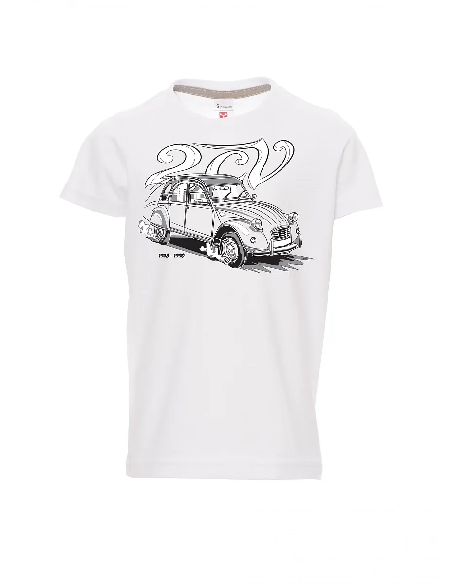 Dziecięcy t-shirt biały 2CV
