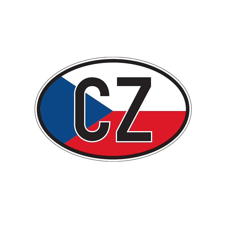 CZ naklejka mała - flaga cz