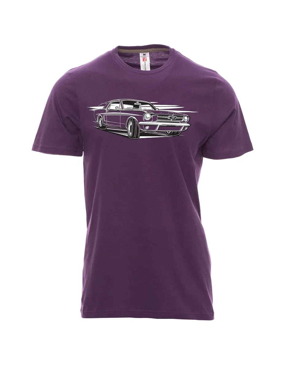 Męski t-shirt purpurowy Mustang