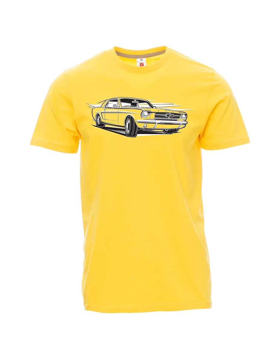 Męski t-shirt żółty Mustang