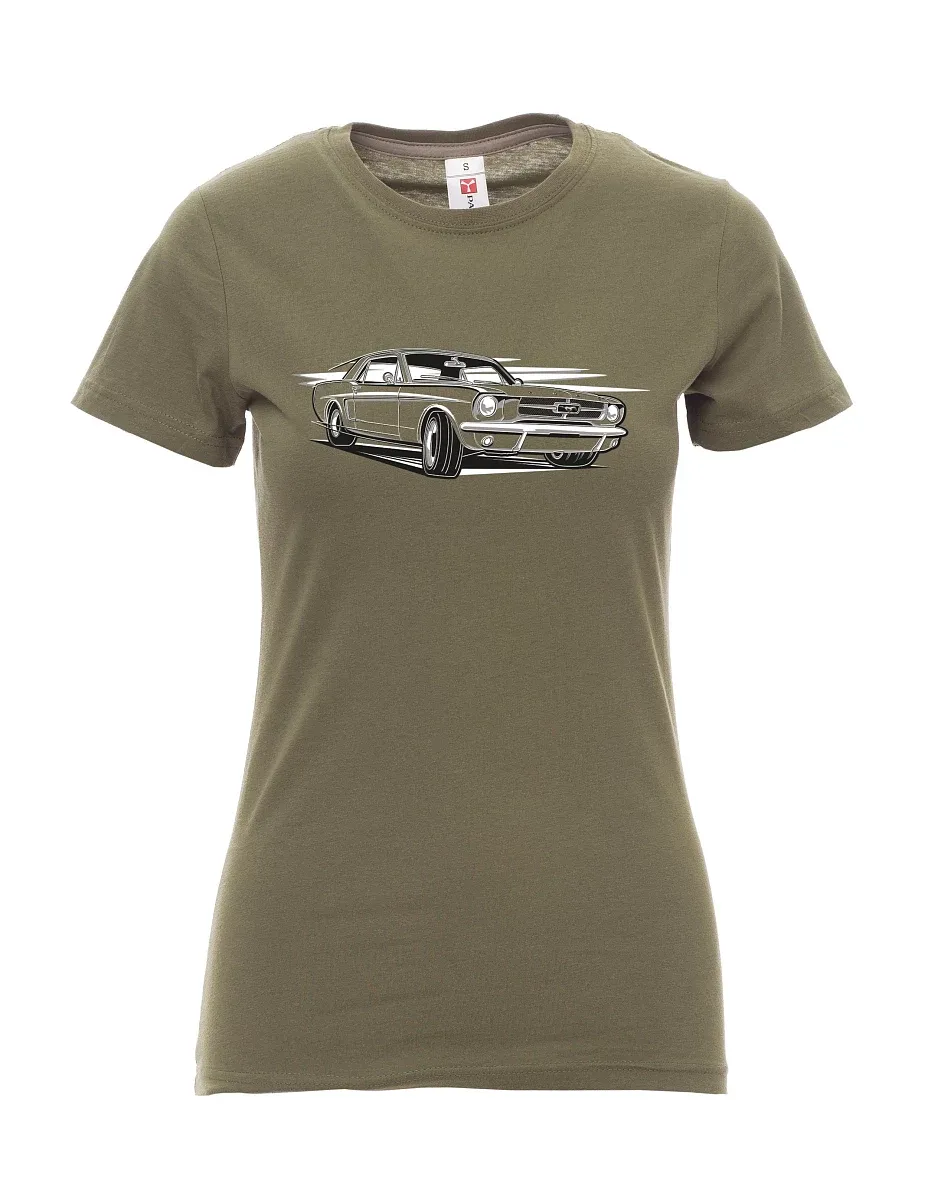 Damski t-shirt khaki Mustang