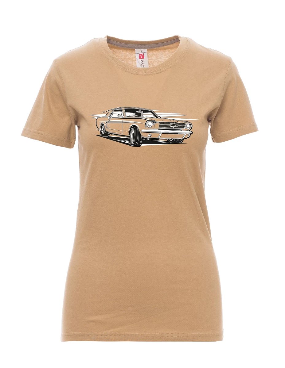 Damski t-shirt brązowy Mustang