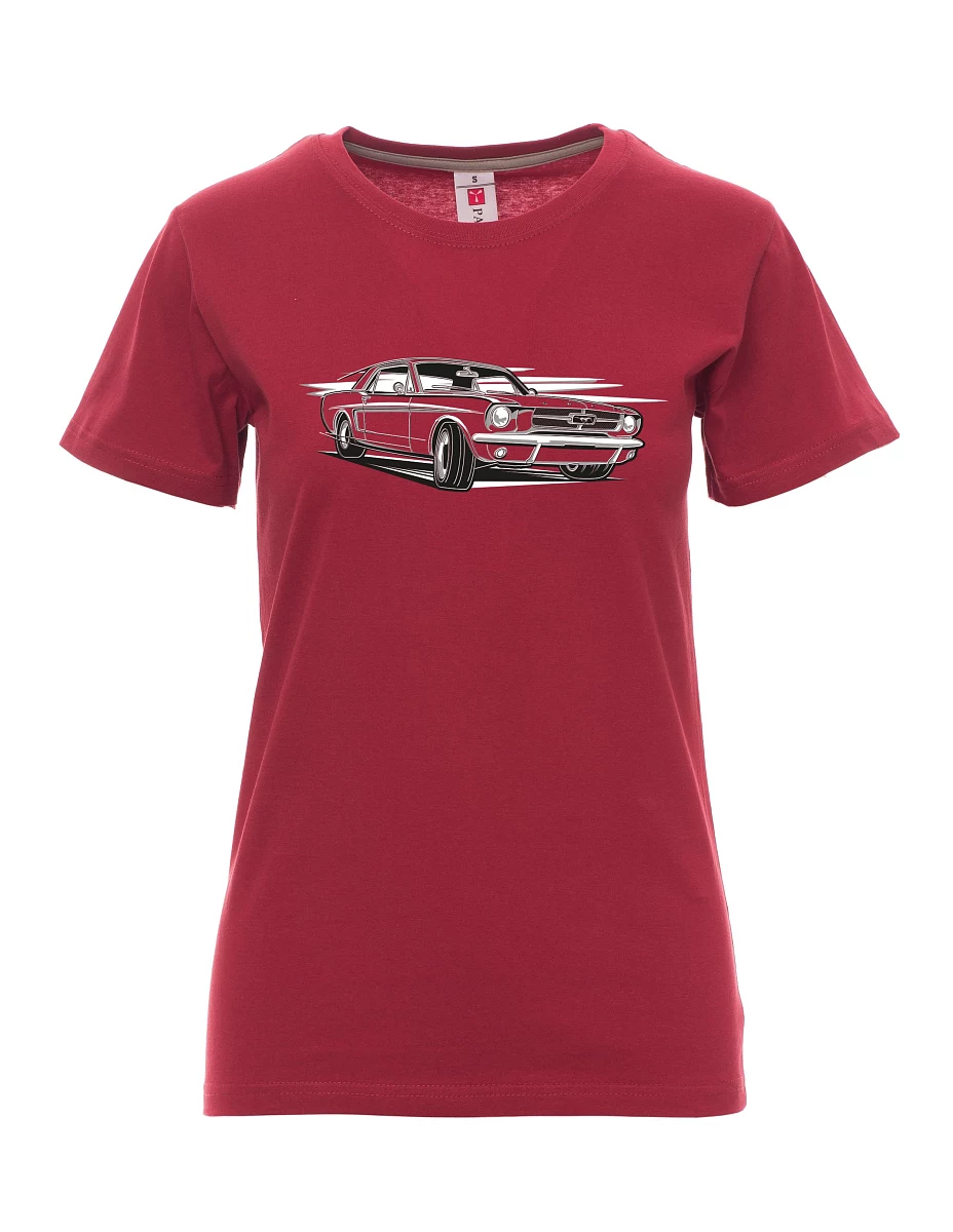 Damski t-shirt bordowy Mustang