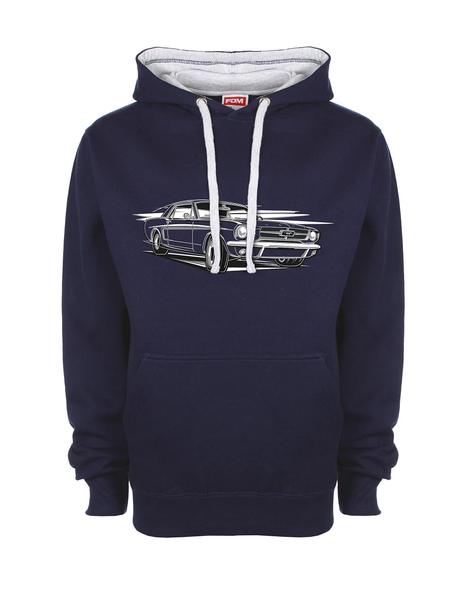 Bluza szaro-królewsko niebieska Mustang