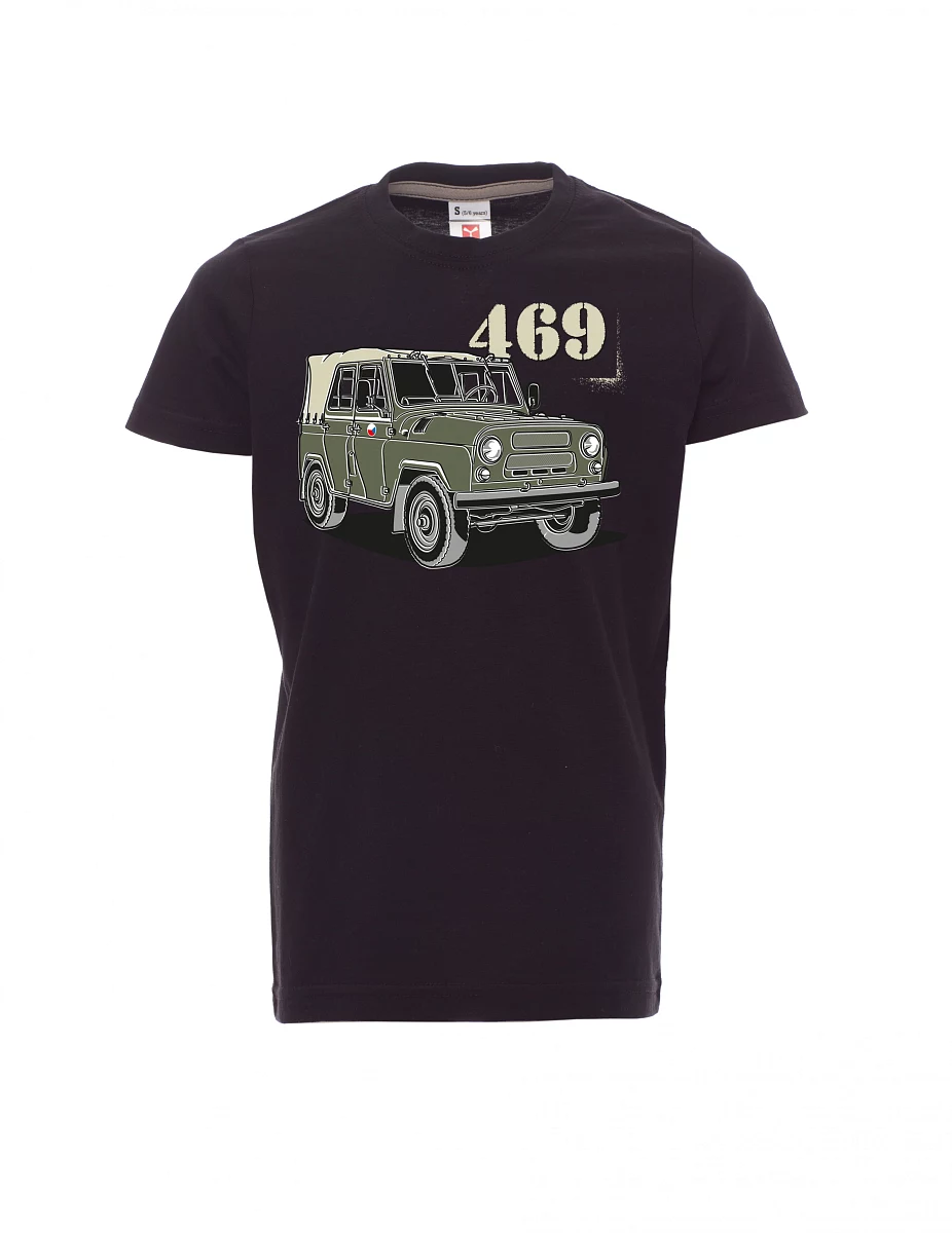 Dziecięcy t-shirt czarny UAZ 469 Czeska flaga