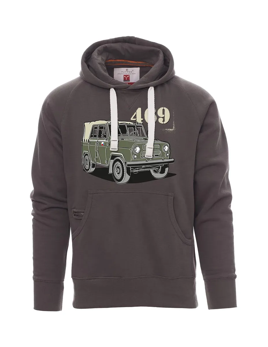 Męska bluza szara  UAZ 469 Czeska flaga