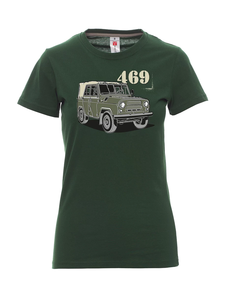 Damski t-shirt ciemnozielony UAZ 469