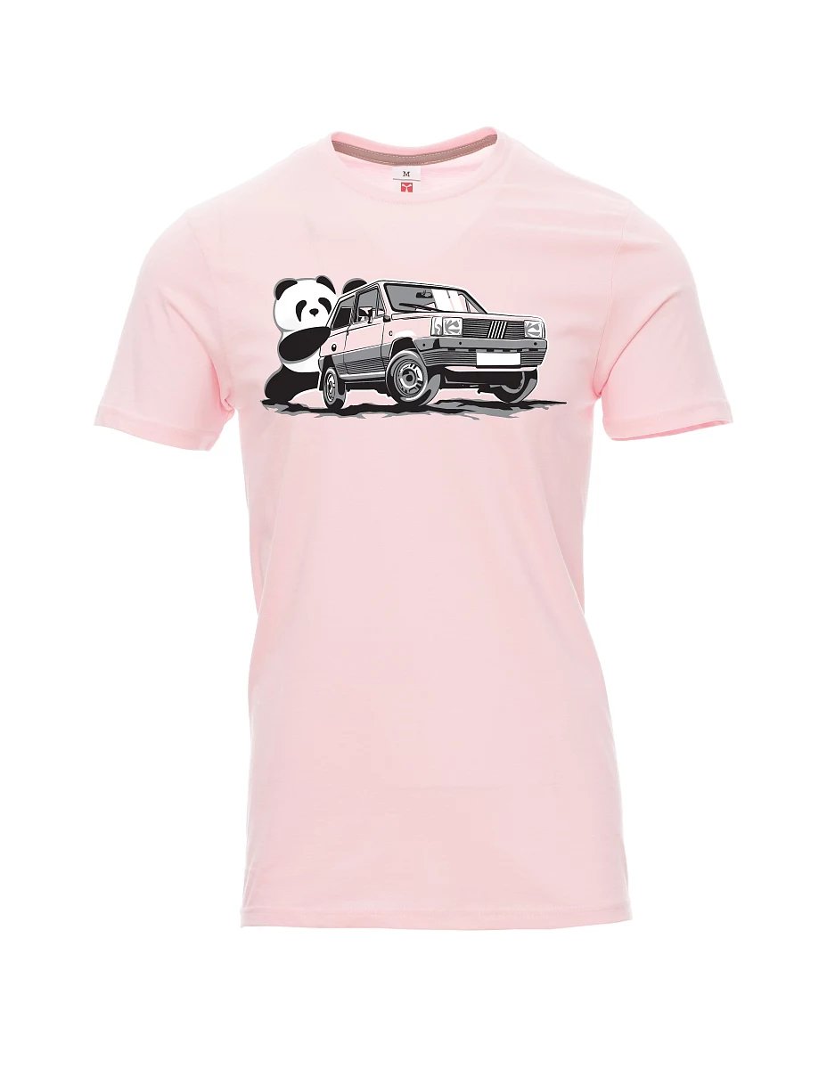 Męski t-shirt jasnoróżowy Włoski weteran F Panda