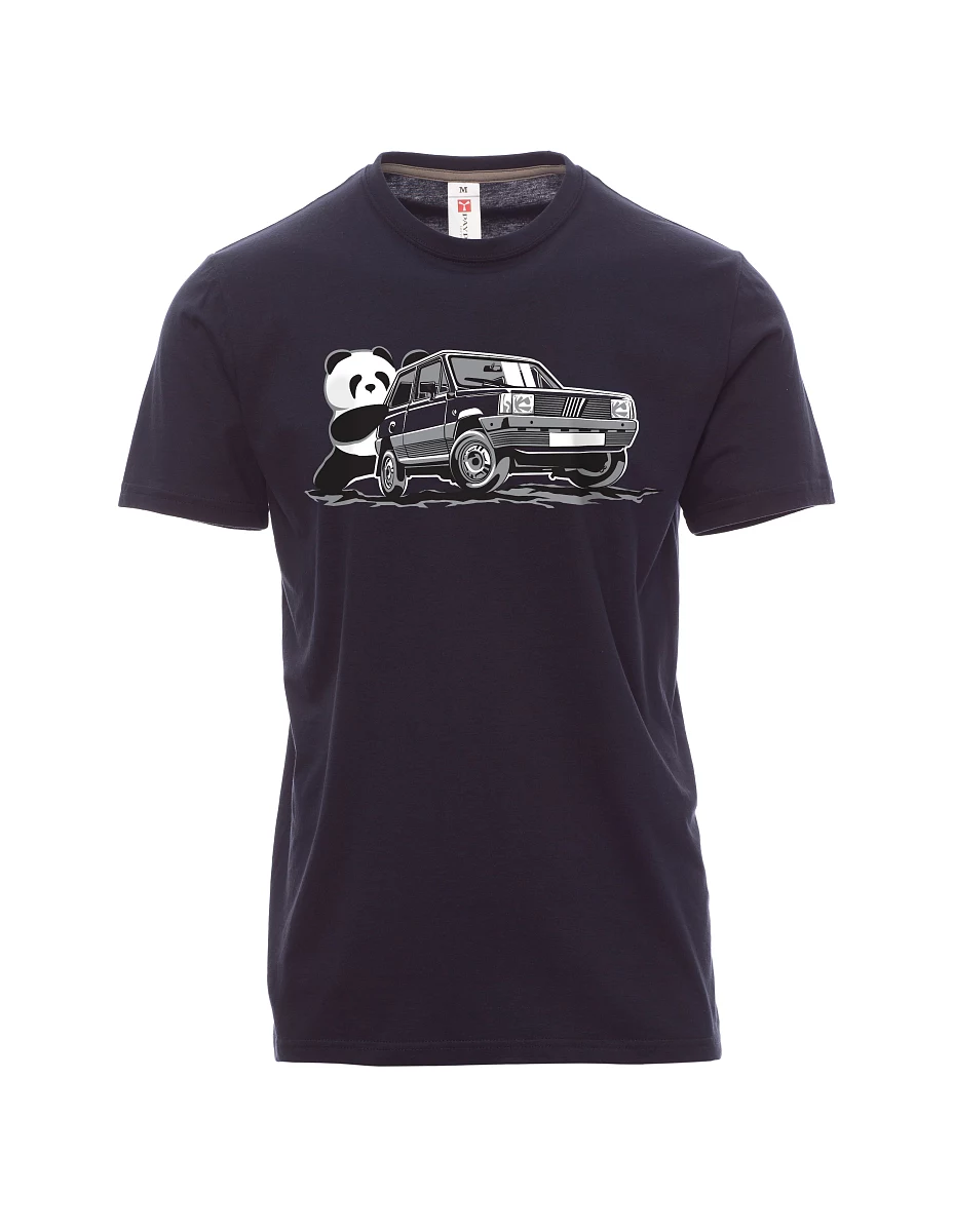 Męski t-shirt marynarka wojenna Włoski weteran F Panda