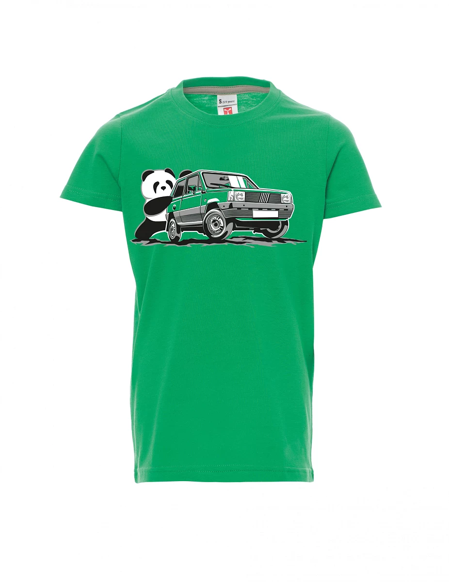 Dziecięcy t-shirt zielony Włoski weteran F Panda
