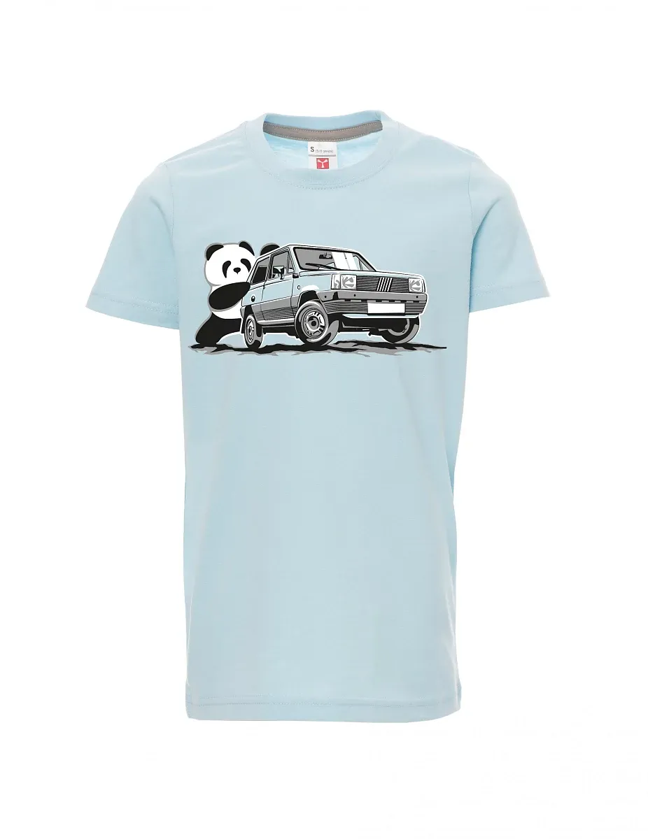 Dziecięcy t-shirt niebieski Włoski weteran F Panda
