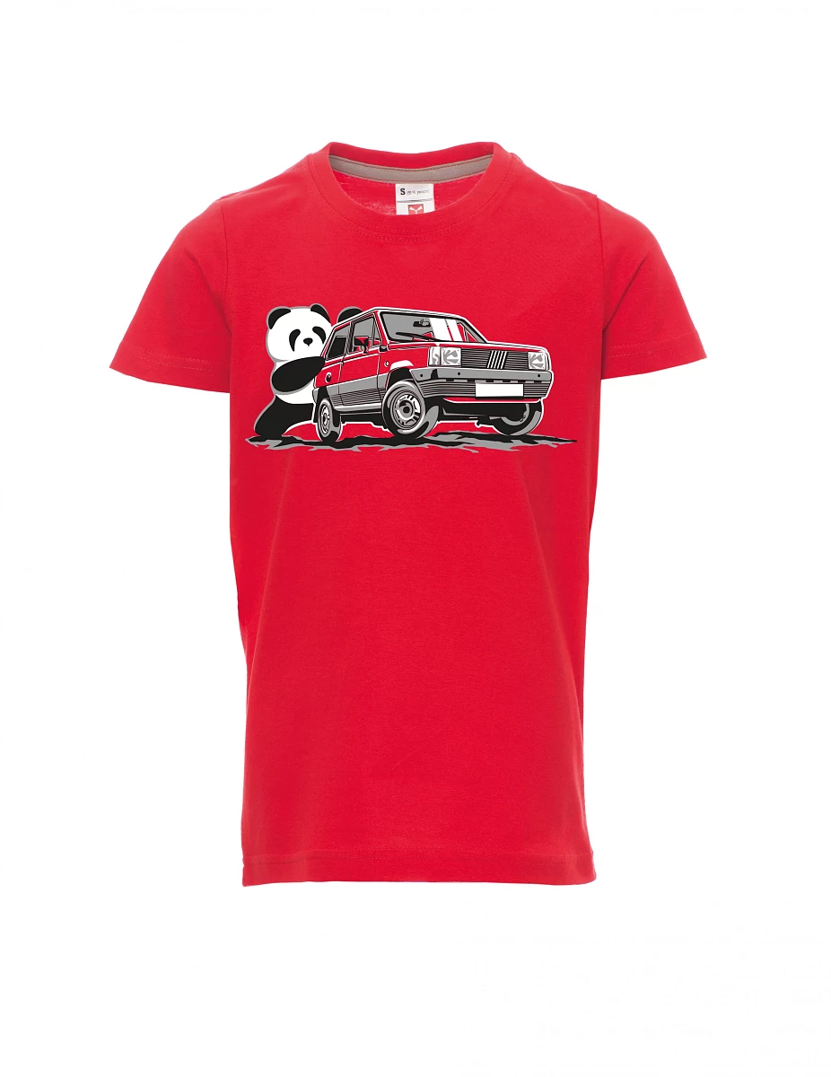 Dziecięcy t-shirt czerwony Włoski weteran F Panda