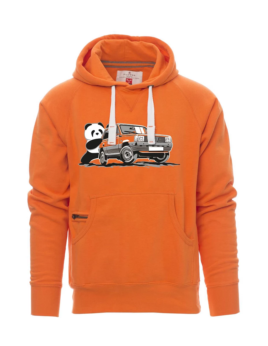 Męska bluza pomarańczowa Włoski weteran F Panda
