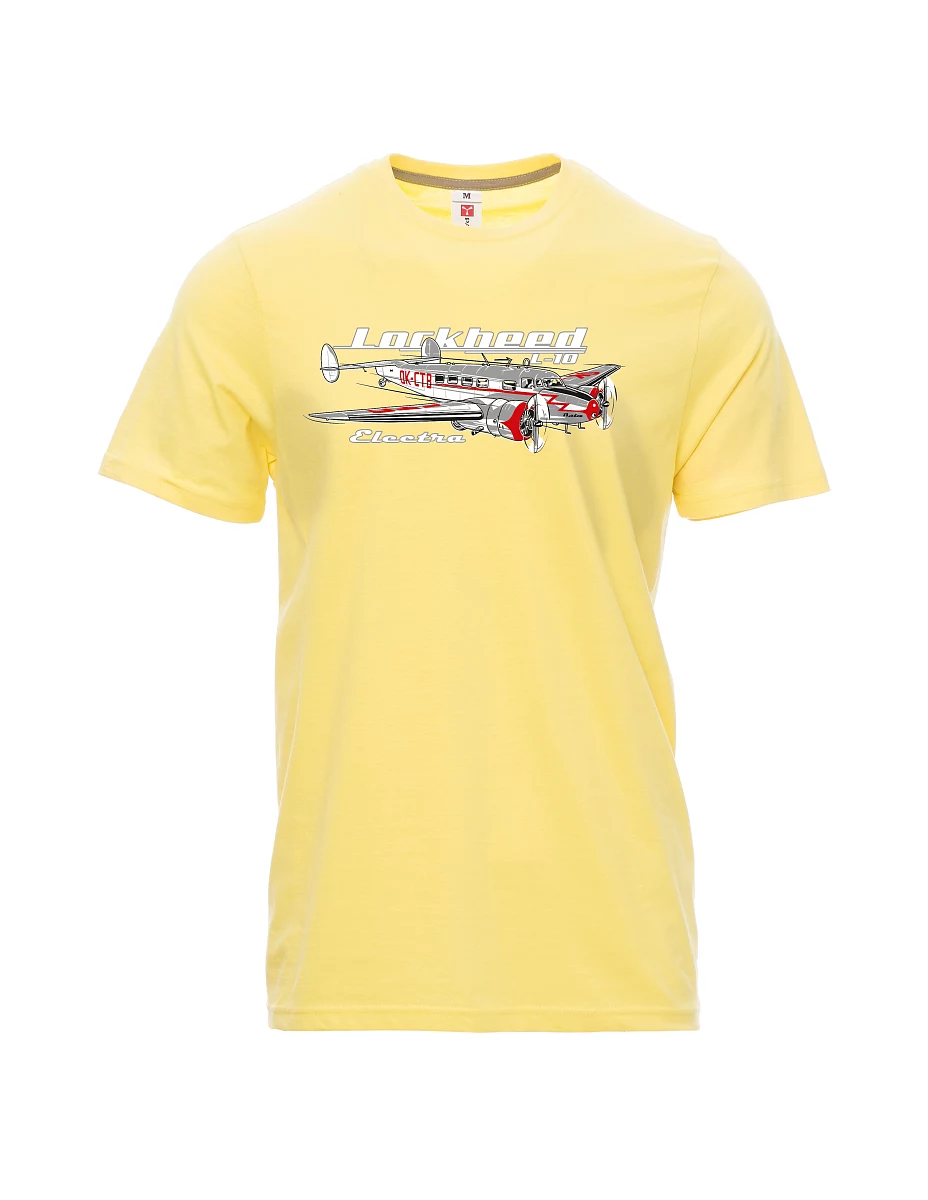 Męski t-shirt jasny zółty Lockheed L-10