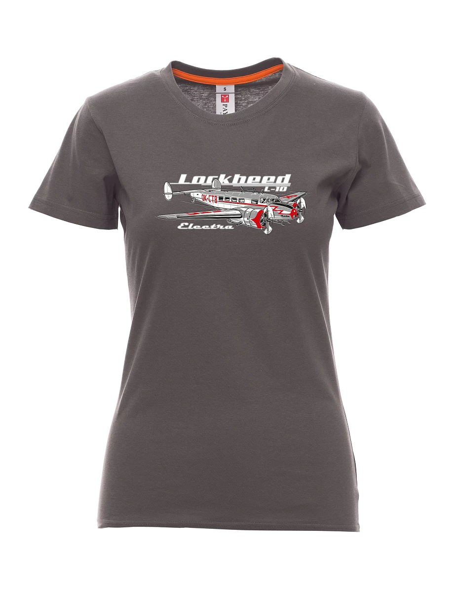Damski t-shirt antracytowy Lockheed L-10
