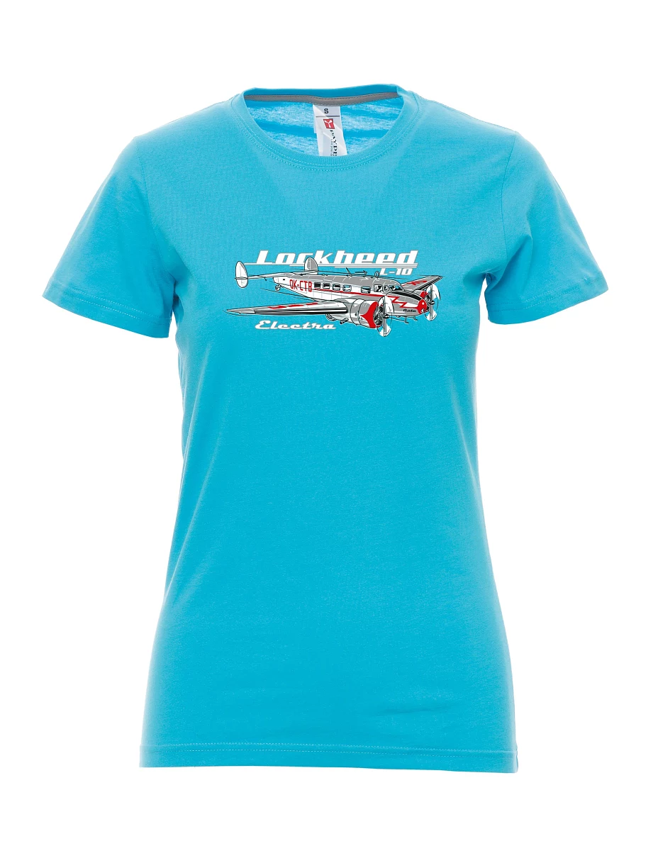Damski t-shirt turkusowy Lockheed L-10