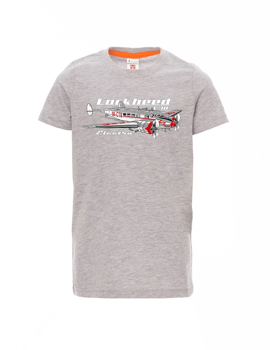 Dziecięcy t-shirt szary melange Lockheed L-10