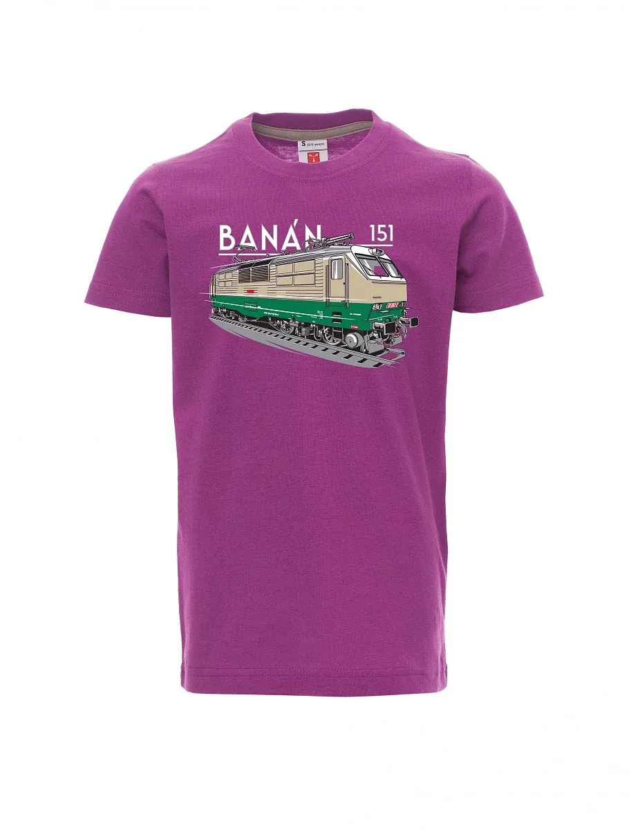 Dziecięcy t-shirt purpurowy Lokomotywa elektryczna 151 "banan"