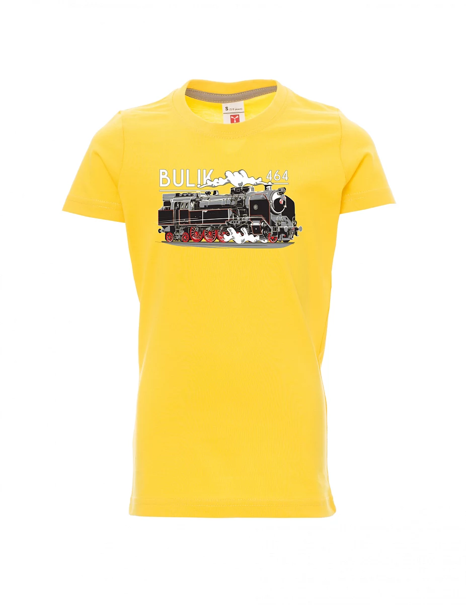 Dziecięcy t-shirt żółty Lokomotywa 464
