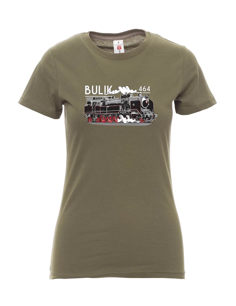 Damski t-shirt khaki Lokomotywa 464