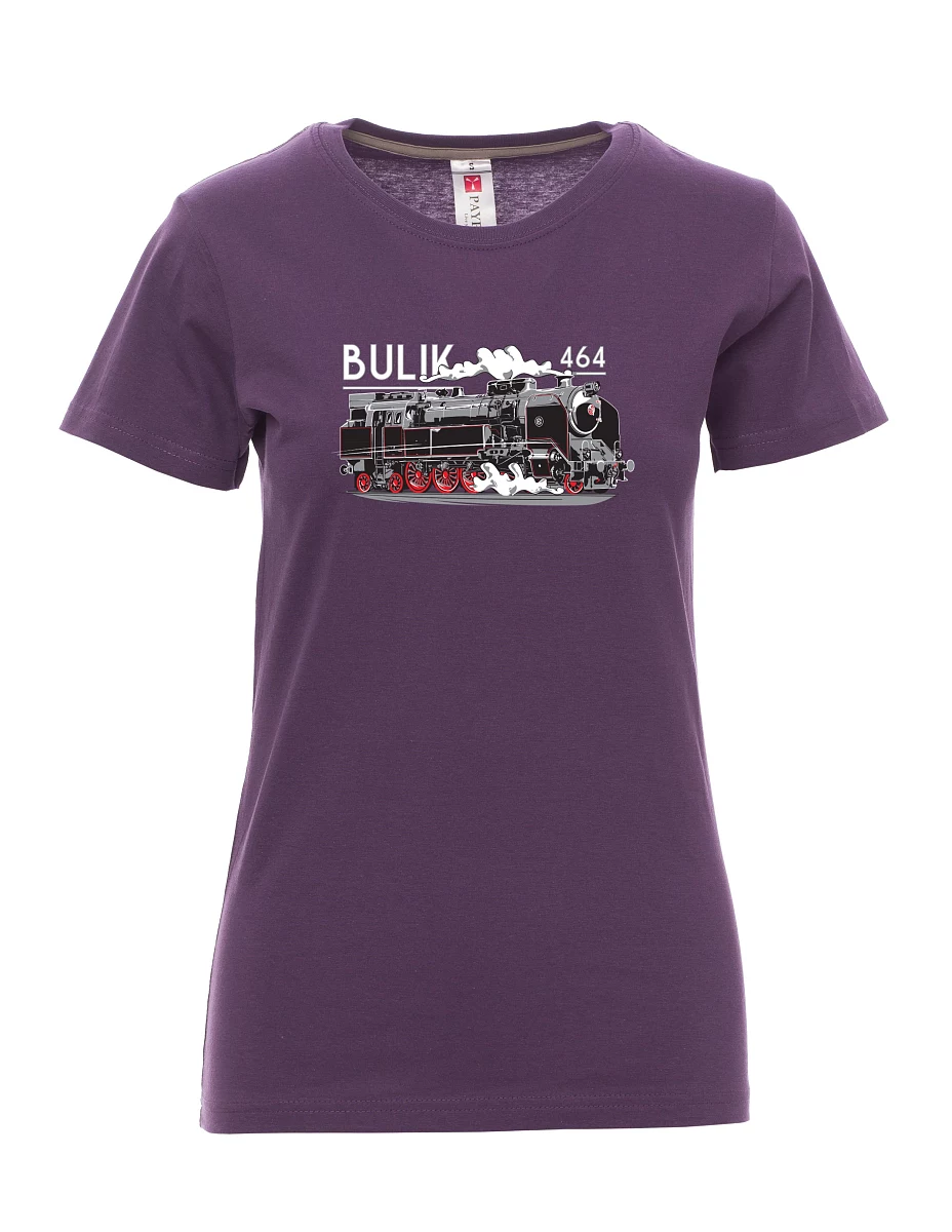 Damski t-shirt purpurowy Lokomotywa 464