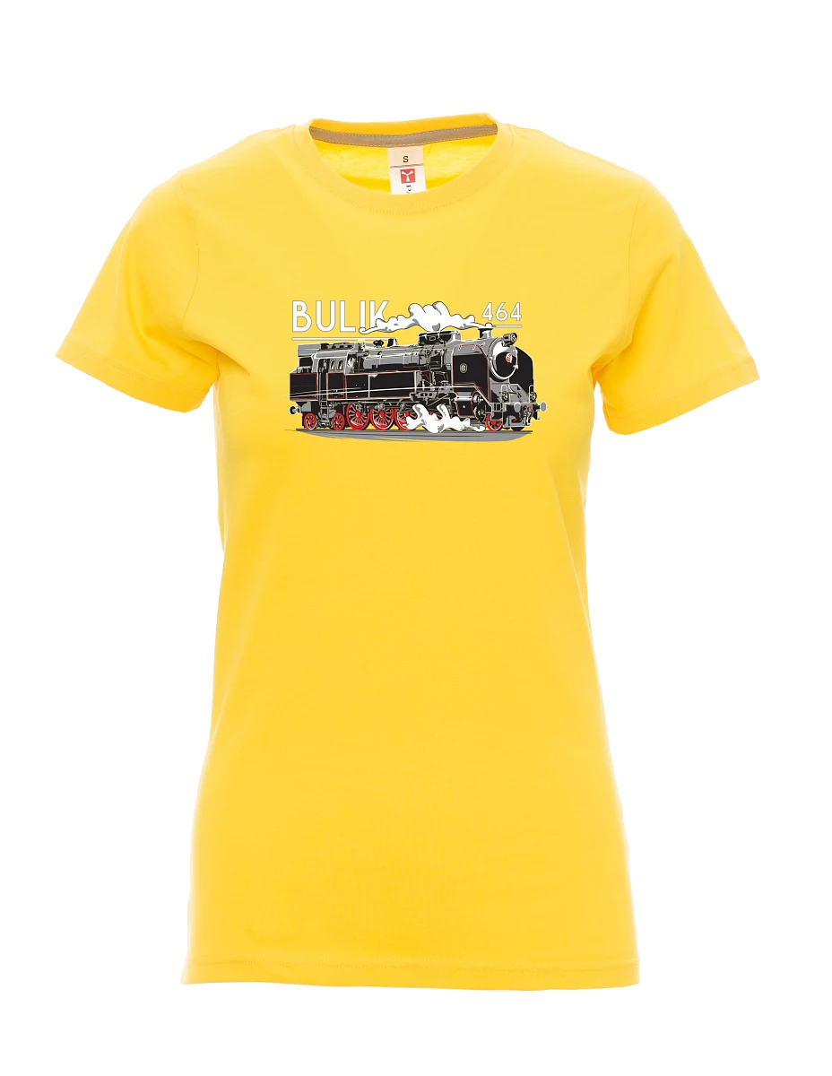 Damski t-shirt żółty Lokomotywa 464