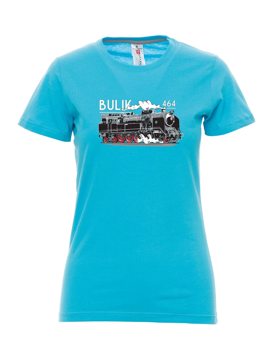 Damski t-shirt turkusowy Lokomotywa 464