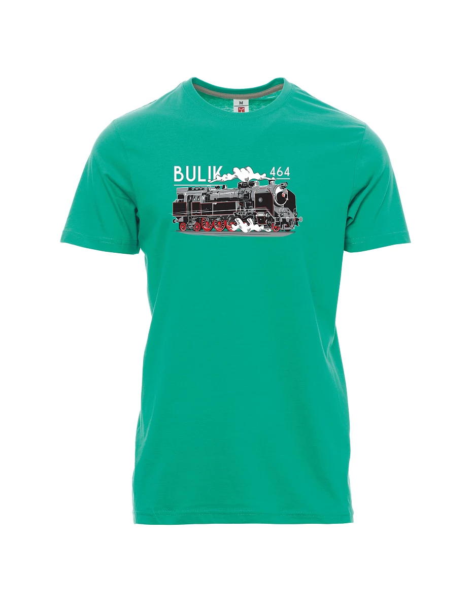 Męski t-shirt szmaragdy Lokomotywa 464