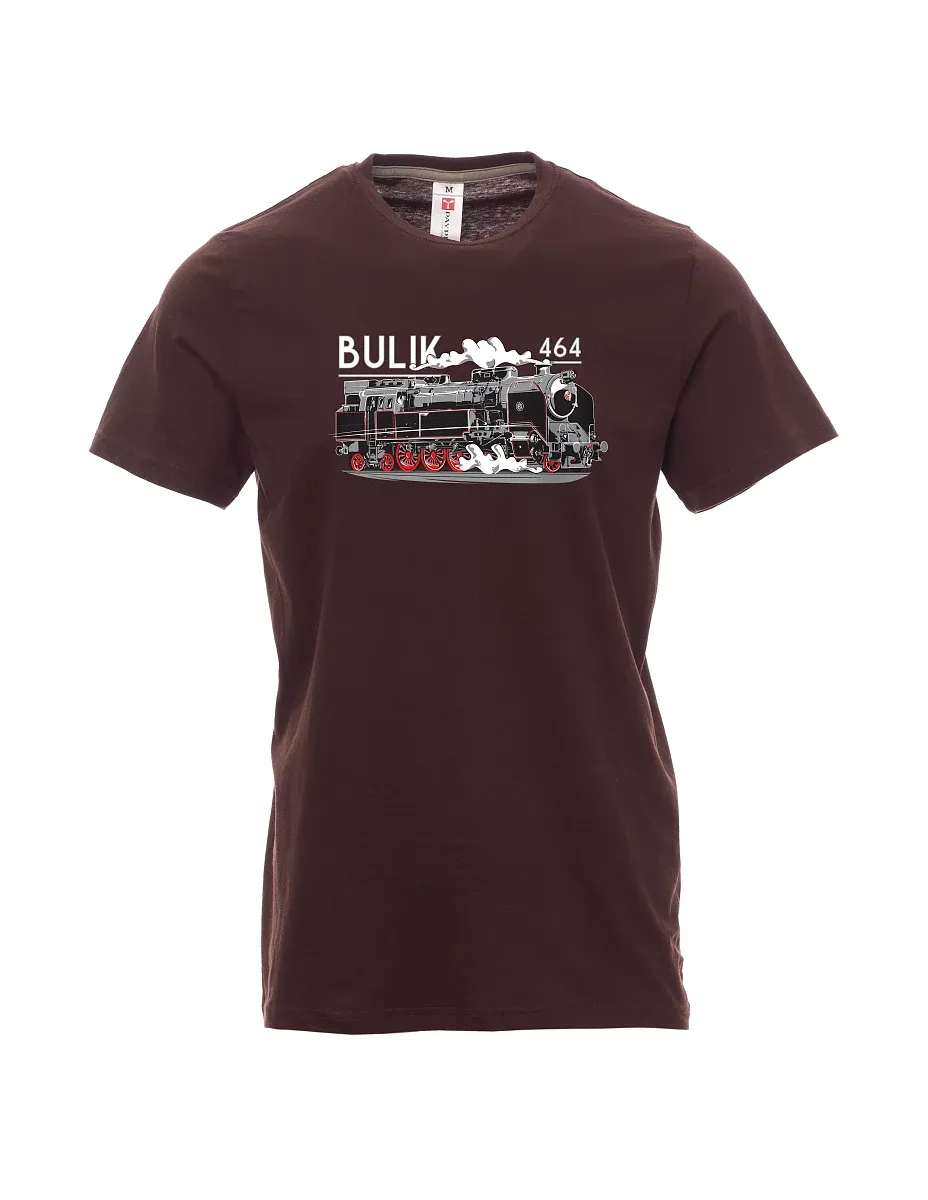 Męski t-shirt ciemny brąz Lokomotywa 464