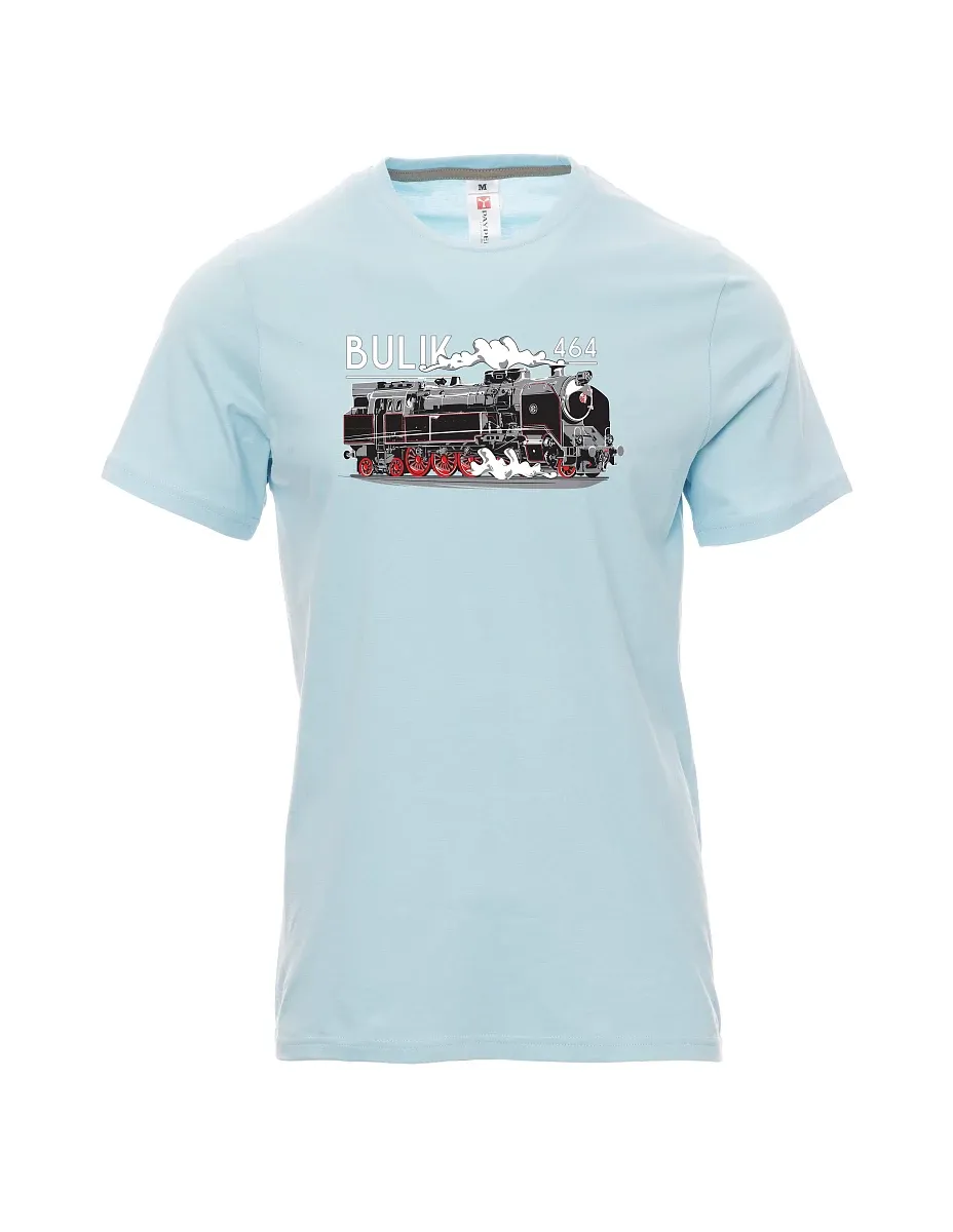Męski t-shirt jasno niebieski Lokomotywa 464